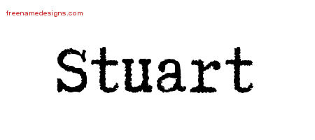 Typewriter Name Tattoo Designs Stuart Free Printout