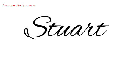 Cursive Name Tattoo Designs Stuart Free Graphic