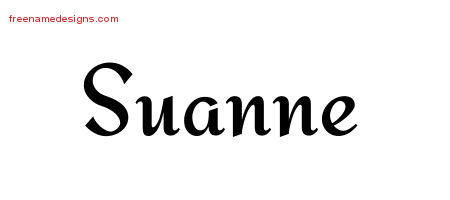 Calligraphic Stylish Name Tattoo Designs Suanne Download Free