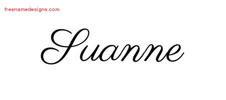Classic Name Tattoo Designs Suanne Graphic Download