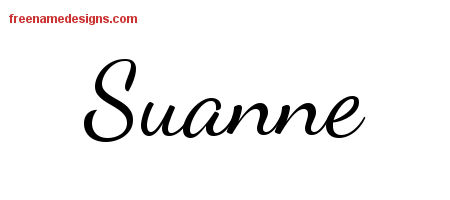 Lively Script Name Tattoo Designs Suanne Free Printout