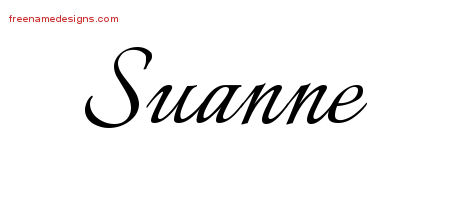 Calligraphic Name Tattoo Designs Suanne Download Free