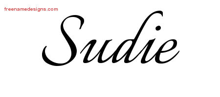 Calligraphic Name Tattoo Designs Sudie Download Free