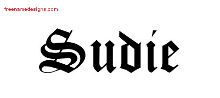 Blackletter Name Tattoo Designs Sudie Graphic Download