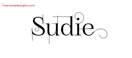 Decorated Name Tattoo Designs Sudie Free