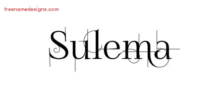 Decorated Name Tattoo Designs Sulema Free