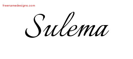 Calligraphic Name Tattoo Designs Sulema Download Free
