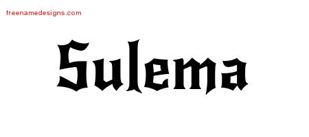 Gothic Name Tattoo Designs Sulema Free Graphic