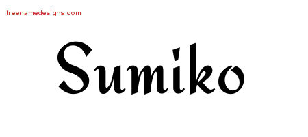 Calligraphic Stylish Name Tattoo Designs Sumiko Download Free