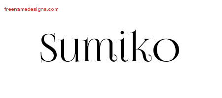 Vintage Name Tattoo Designs Sumiko Free Download