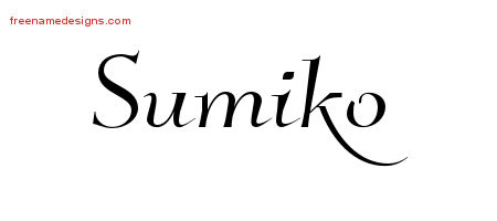 Elegant Name Tattoo Designs Sumiko Free Graphic