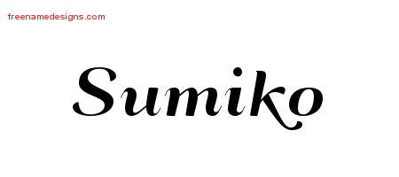 Art Deco Name Tattoo Designs Sumiko Printable