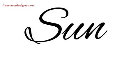 Cursive Name Tattoo Designs Sun Download Free