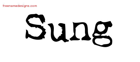 Vintage Writer Name Tattoo Designs Sung Free Lettering