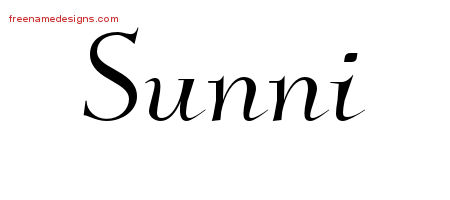 Elegant Name Tattoo Designs Sunni Free Graphic