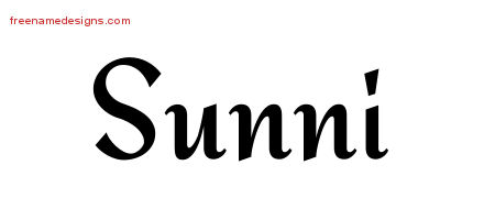 Calligraphic Stylish Name Tattoo Designs Sunni Download Free