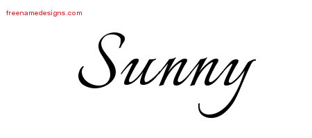 Calligraphic Name Tattoo Designs Sunny Download Free