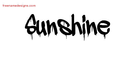 Graffiti Name Tattoo Designs Sunshine Free Lettering