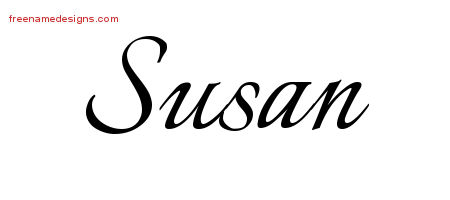 Calligraphic Name Tattoo Designs Susan Download Free