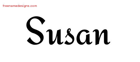 Calligraphic Stylish Name Tattoo Designs Susan Download Free
