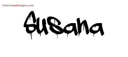 Graffiti Name Tattoo Designs Susana Free Lettering