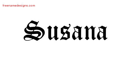 Blackletter Name Tattoo Designs Susana Graphic Download
