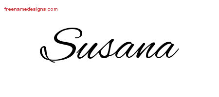 Cursive Name Tattoo Designs Susana Download Free