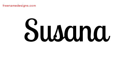 Handwritten Name Tattoo Designs Susana Free Download