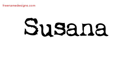 Vintage Writer Name Tattoo Designs Susana Free Lettering
