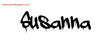 Graffiti Name Tattoo Designs Susanna Free Lettering