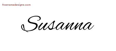 Cursive Name Tattoo Designs Susanna Download Free