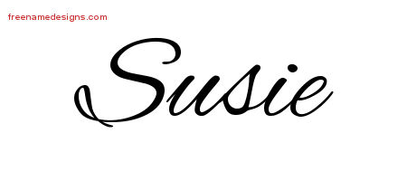 Cursive Name Tattoo Designs Susie Download Free