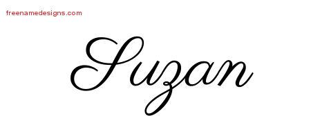 Classic Name Tattoo Designs Suzan Graphic Download