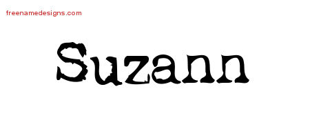 Vintage Writer Name Tattoo Designs Suzann Free Lettering