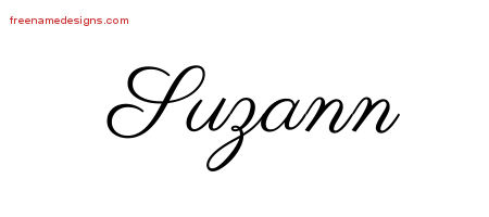 Classic Name Tattoo Designs Suzann Graphic Download