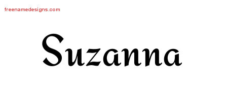 Calligraphic Stylish Name Tattoo Designs Suzanna Download Free