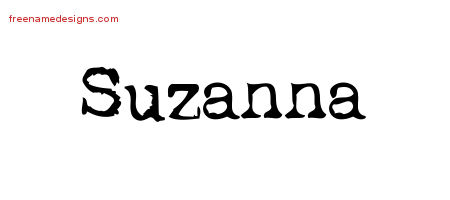 Vintage Writer Name Tattoo Designs Suzanna Free Lettering