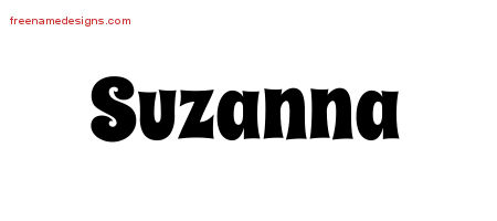 Groovy Name Tattoo Designs Suzanna Free Lettering
