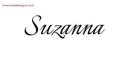 Calligraphic Name Tattoo Designs Suzanna Download Free
