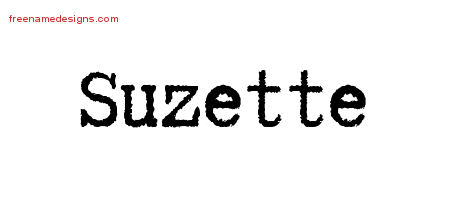 Typewriter Name Tattoo Designs Suzette Free Download