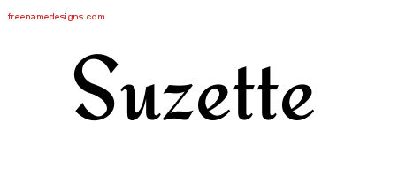 Calligraphic Stylish Name Tattoo Designs Suzette Download Free
