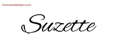 Cursive Name Tattoo Designs Suzette Download Free
