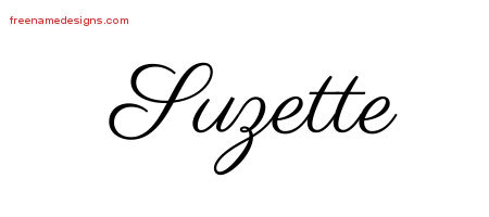 Classic Name Tattoo Designs Suzette Graphic Download