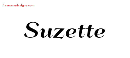 Art Deco Name Tattoo Designs Suzette Printable