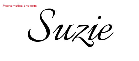 Calligraphic Name Tattoo Designs Suzie Download Free