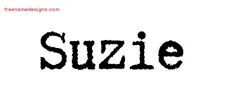 Typewriter Name Tattoo Designs Suzie Free Download