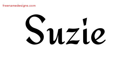 Calligraphic Stylish Name Tattoo Designs Suzie Download Free