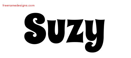 Groovy Name Tattoo Designs Suzy Free Lettering