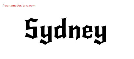 Gothic Name Tattoo Designs Sydney Free Graphic