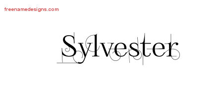 Decorated Name Tattoo Designs Sylvester Free Lettering
